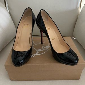 Christian Louboutin Filo 120 Patent Black Pumps Size EU36/US6